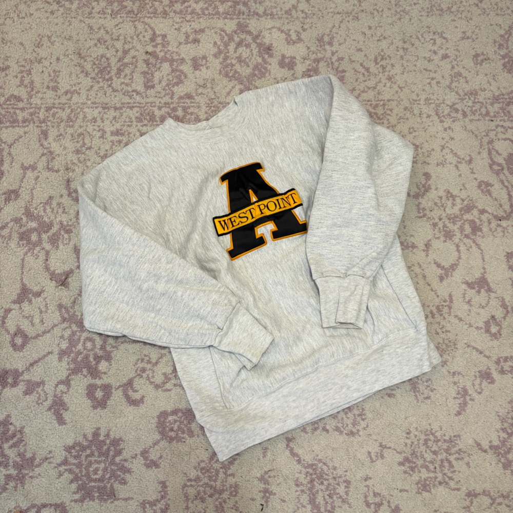 West Point Gray Crew Neck Sweater